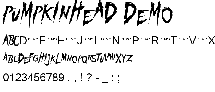 Pumpkinhead DEMO font